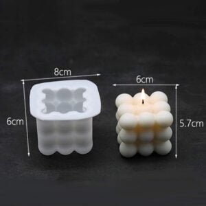 Cube Buble Candle Mould For making Wax Candle. 3D Silicone Moulds Soy Cube Shaped Ball Mold For Handmade Soap Wax Candle