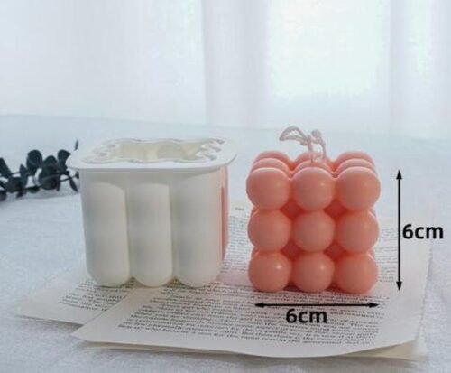 3D Magic Big Cube Candle Mold, 2 sizes Bubbles ball Candle Silicone Mold, DIY Handmade Soap mold, Chocolate cake, candle craft supplies
