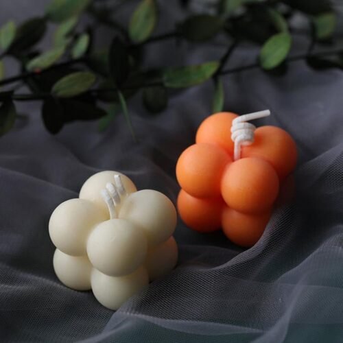 3D Magic Big Cube Candle Mold, 2 sizes Bubbles ball Candle Silicone Mold, DIY Handmade Soap mold, Chocolate cake, candle craft supplies