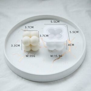 Cube Buble Candle Mould For making Wax Candle. 3D Silicone Moulds Soy Cube Shaped Ball Mold For Handmade Soap Wax Candle