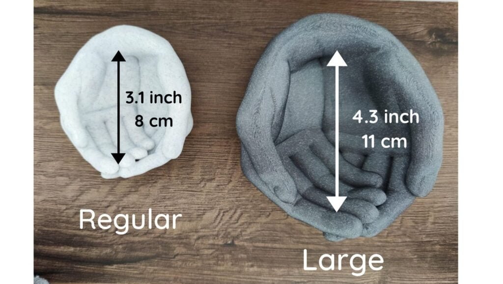 Cupped Hands Plant Pot with Drainage Holes - Hand Bowl - Storage Tray - Organizer - Hands Planter - Jewelry Holder