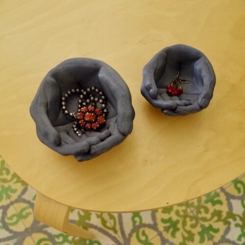 Cupped Hands Plant Pot with Drainage Holes - Hand Bowl - Storage Tray - Organizer - Hands Planter - Jewelry Holder