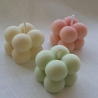 Mini Bubble Cube Candles, Soy Wax, Hand Poured, Home Decor, Best Gift, Gift for Her, Gift for Him, Housewarming Gift
