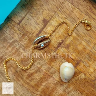 Golden Cowrie Evil Eye Bracelet