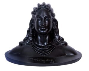 ADIYOGI MINIATURE REPLICA HANDCRAFT IDOL OF SHIVA MADE IN INDIA BEST ITEM FOR GIFT, PUJA AND CAR DASHBOARD, GOLD, 16.5 CM X 11 CM X 13
