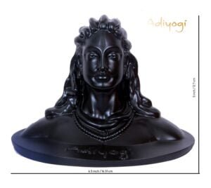 ADIYOGI MINIATURE REPLICA HANDCRAFT IDOL OF SHIVA MADE IN INDIA BEST ITEM FOR GIFT, PUJA AND CAR DASHBOARD, GOLD, 16.5 CM X 11 CM X 13