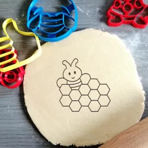 Bee Honeycomb Cookie Fondant Clay Cutter 3D Printed