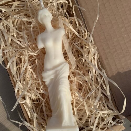 HandMade Venus De Milo Roman Goddess Art Sculpture Soy Candle Choice of Scent & Colour