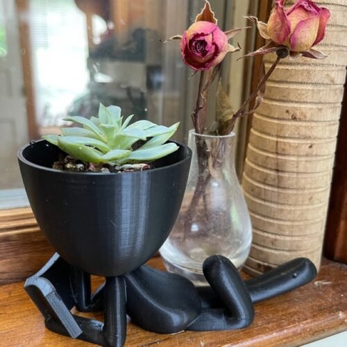 Reading people plant pot - Lying person - Indoor planter - Flower pot for cactus and succulent
