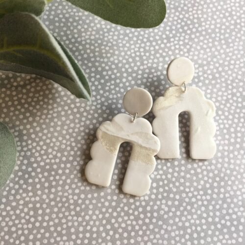 Scalloped U Shape Clay Cutter, Scalloped Stud, Clay Mold Set, Fan Shape, Arch Shape Pendant, Cookie Cutter, 3D Polymer Clay Cutter Set