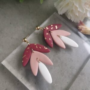 Dangling Three Piece Botanical Leaf Clay Earring Cutter | Cookie Cutters | Fondant Cutter