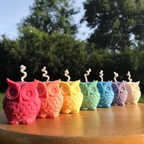 Personalized Owl Candles - Multicolored, Multiple Scents