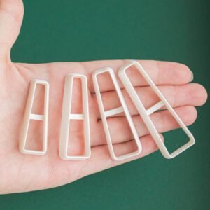 Long trapezium polymer clay cutters - Polymer clay tools - 3d printed polymer clay cutters