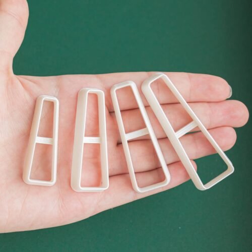 Long trapezium polymer clay cutters - Polymer clay tools - 3d printed polymer clay cutters