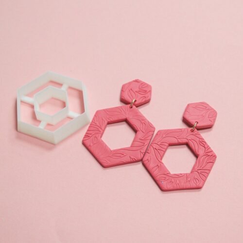 Hexagon donut polymer clay cutters - Polymer clay tools - 3d printed polymer clay cutters