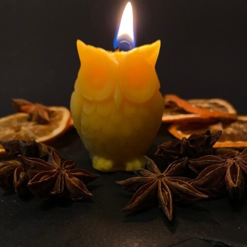 Pure Beeswax Owl Candle Harry Potter Halloween Animal Candles