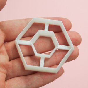 Hexagon donut polymer clay cutters - Polymer clay tools - 3d printed polymer clay cutters