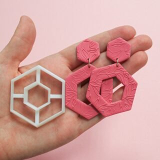 Hexagon donut polymer clay cutters - Polymer clay tools - 3d printed polymer clay cutters