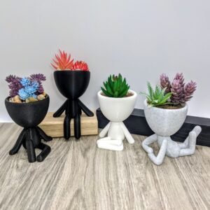 Cute People Planter Cactus Succulent Pot Zen Garden Home Decor