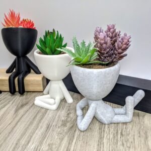 Cute People Planter Cactus Succulent Pot Zen Garden Home Decor