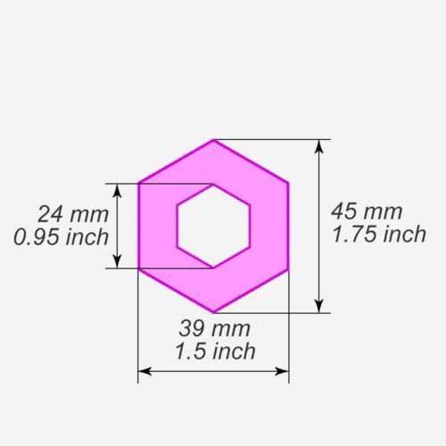 Hexagon donut polymer clay cutters - Polymer clay tools - 3d printed polymer clay cutters