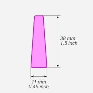 Long trapezium polymer clay cutters - Polymer clay tools - 3d printed polymer clay cutters