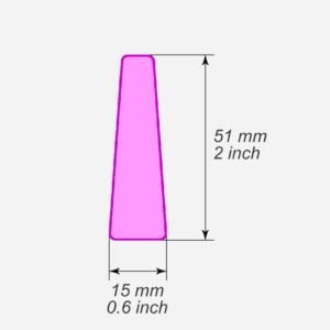 Long trapezium polymer clay cutters - Polymer clay tools - 3d printed polymer clay cutters