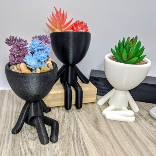 Cute People Planter Cactus Succulent Pot Zen Garden Home Decor
