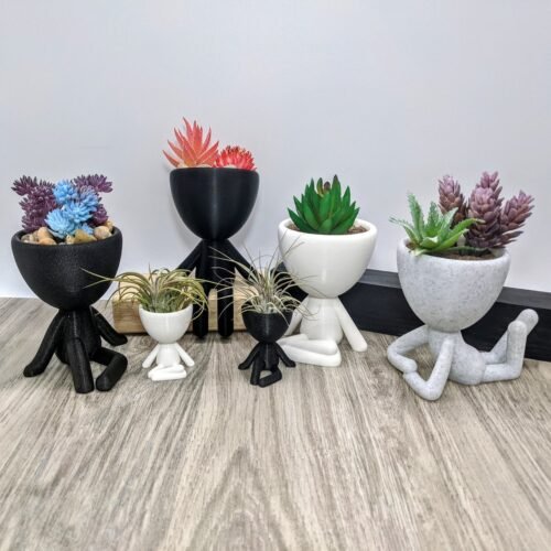 Cute People Planter Cactus Succulent Pot Zen Garden Home Decor