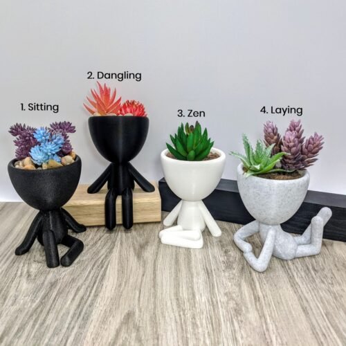 Cute People Planter Cactus Succulent Pot Zen Garden Home Decor