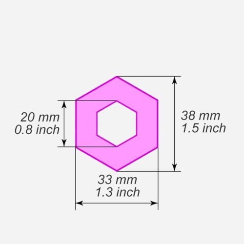 Hexagon donut polymer clay cutters - Polymer clay tools - 3d printed polymer clay cutters