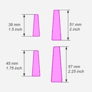 Long trapezium polymer clay cutters - Polymer clay tools - 3d printed polymer clay cutters