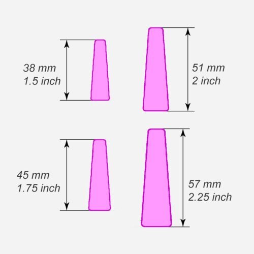 Long trapezium polymer clay cutters - Polymer clay tools - 3d printed polymer clay cutters
