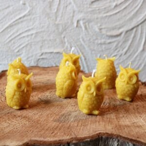 Beeswax Owl Candle Set of 3
