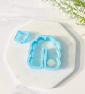 Scalloped U Shape Clay Cutter, Scalloped Stud, Clay Mold Set, Fan Shape, Arch Shape Pendant, Cookie Cutter, 3D Polymer Clay Cutter Set