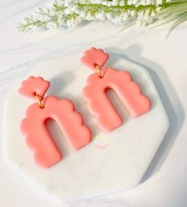 Scalloped U Shape Clay Cutter, Scalloped Stud, Clay Mold Set, Fan Shape, Arch Shape Pendant, Cookie Cutter, 3D Polymer Clay Cutter Set