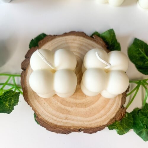 Small Bubble Cube Candle Handmade with Natural Soy Wax