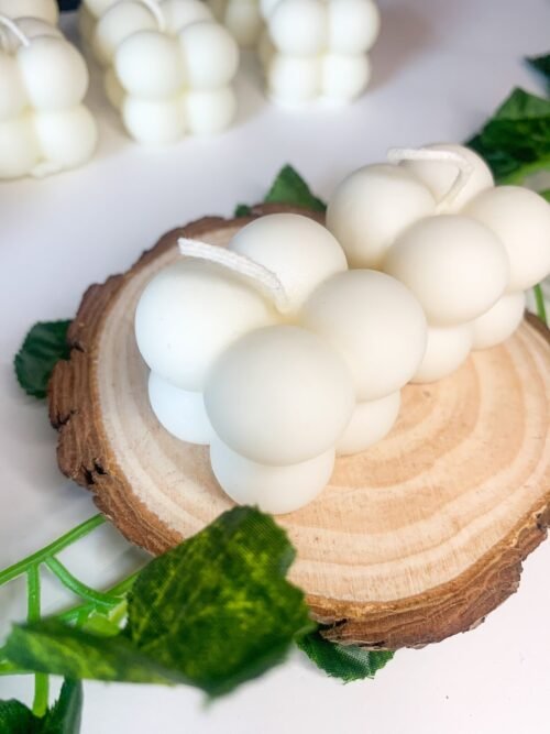 Small Bubble Cube Candle Handmade with Natural Soy Wax