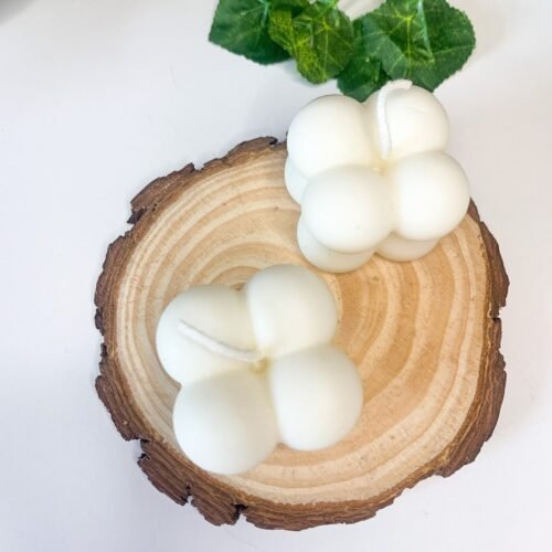Small Bubble Cube Candle Handmade with Natural Soy Wax