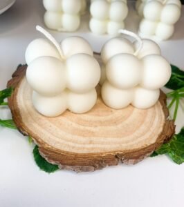 Small Bubble Cube Candle Handmade with Natural Soy Wax