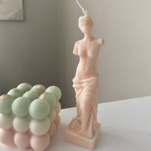 HandMade Venus De Milo Roman Goddess Art Sculpture Soy Candle Choice of Scent & Colour