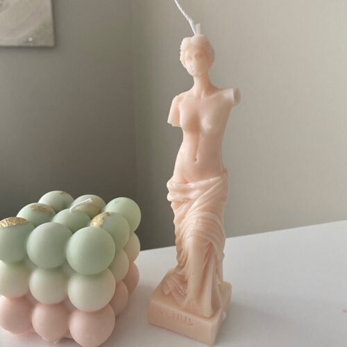 HandMade Venus De Milo Roman Goddess Art Sculpture Soy Candle Choice of Scent & Colour