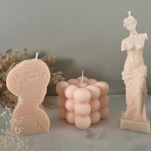 HandMade Venus De Milo Roman Goddess Art Sculpture Soy Candle Choice of Scent & Colour