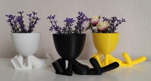 Reading people plant pot - Lying person - Indoor planter - Flower pot for cactus and succulent