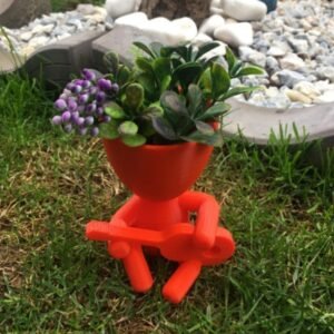 People Playing Guitar Planter Zen Garden Pot for Cactus Succulent