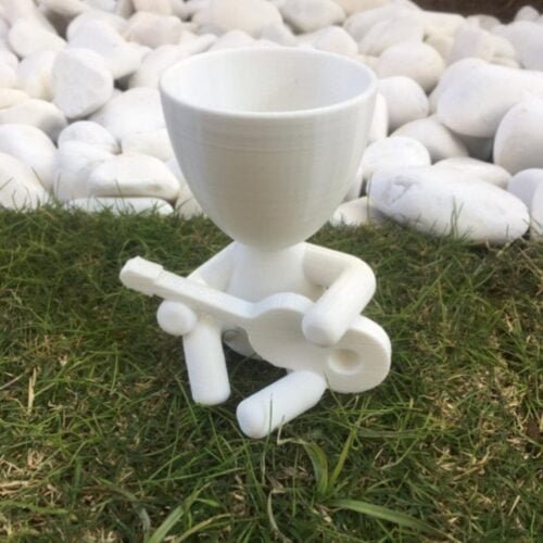 People Playing Guitar Planter Zen Garden Pot for Cactus Succulent