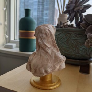 Head Bust Of Beautiful Veiled Lady Roman Sculpture Museum Replica