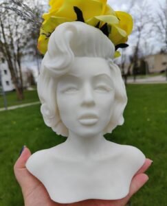 Marilyn Monroe Pot 3D Printed
