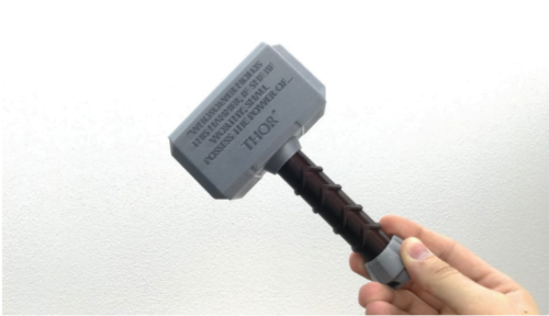 Thor's Hammer Baby Mjolnir Rattle Toy 3D Printed