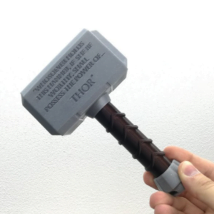 Thor's Hammer Baby Mjolnir Rattle Toy 3D Printed